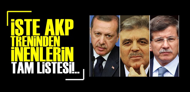 İŞTE AKP TRENİNDEN İNENLER!..