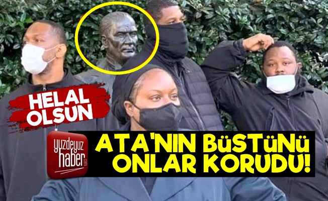 Atatürk'ün Büstünü Onlar Korudu!