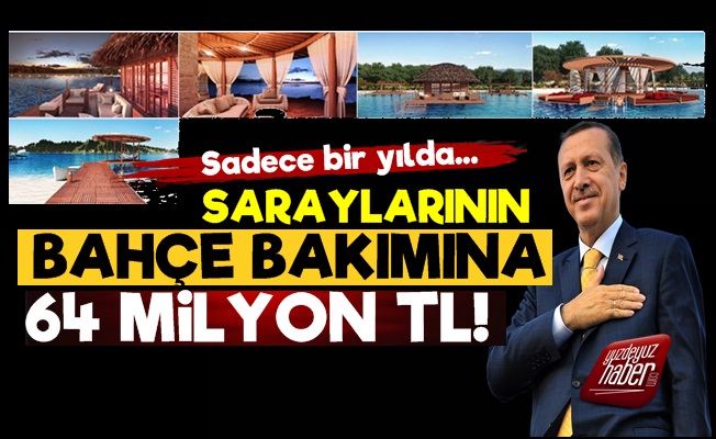 Erdoğan'ın Saraylarının Bahçelerine 64 Milyon TL!