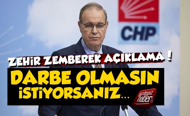CHP'den AKP'ye: Darbe Olmasın İstiyorsanız...