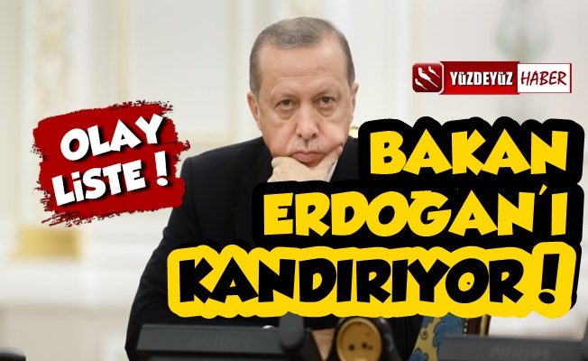 Şok Liste! Bakanı Erdoğan'ı Kandırıyor...