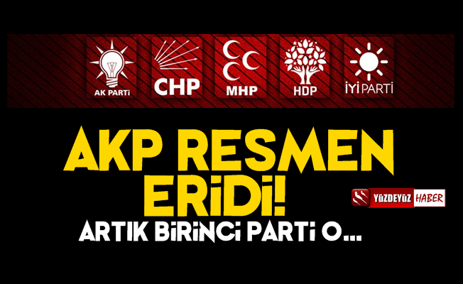 AKP Resmen Eridi, Artık Birinci Parti O...