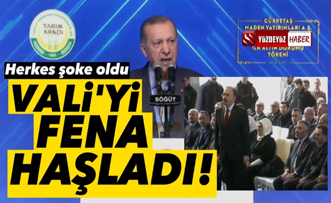 Erdoğan, Bilecik Valisi'ni canlı yayında fena haşladı
