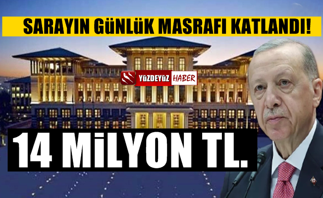 Erdoğan'ın sarayının günlük masrafı 14 milyon liraya çıktı