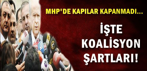 MHP YOL HARİTASINI BELİRLEDİ...