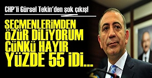 'ÖZÜRDİLİYORUM ÇÜNKÜ HAYIR YÜZDE 55'Tİ...'