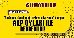 AKP 'SİYASİ AYAK' ÖNERGESİNİ REDDETTİ!