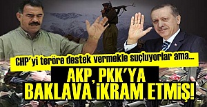 AKP, PKK'LI TERÖRİSTLERE BAKLAVA İKRAM ETMİŞ!