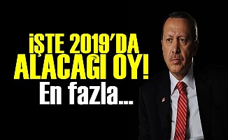 İŞTE ERDOĞAN'IN 2019'DA ALACAĞI OY!