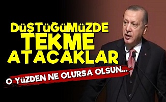 Erdoğan: Düştüğümüzde Tekme Atacak...