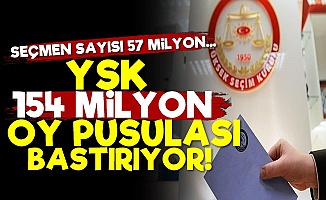 YSK 153.9 Milyon Oy Pusulası Bastırıyor!