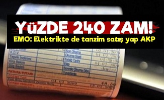 EMO: Elektrik Yüzde 240 Zamlandı...