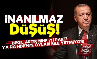 Erdoğan'ın Oy Oranı İlk Kez Bu Kadar Düştü!