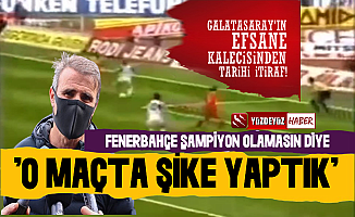 Galatasaray Efsanesinden Tarihi İtiraf: Şike Yaptık...