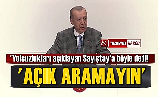 Erdoğan'dan Sayıştay'a: Açık Aramayın...