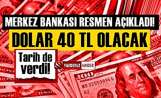 Merkez Bankası doların 4o lira olacağı tarihi resmen açıkladı