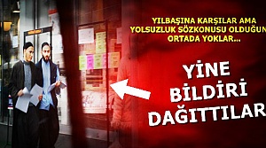 'YILBAŞI' BİLDİRİSİ DAĞITTILAR...